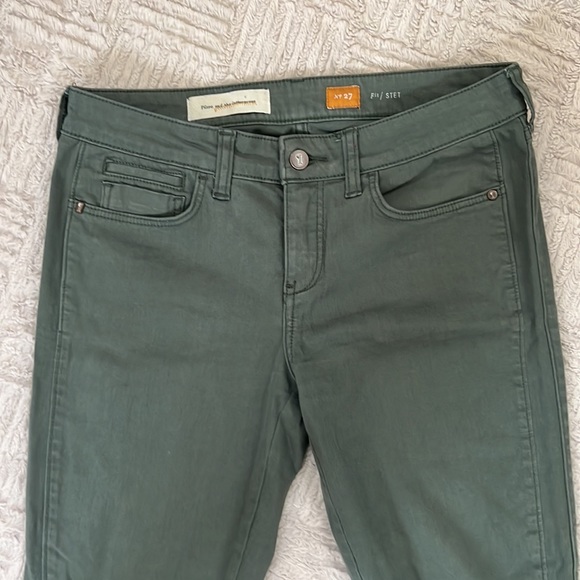 Anthropologie Pilcro and the Letterpress Stet cropped pants green Size 27 - Picture 2 of 16